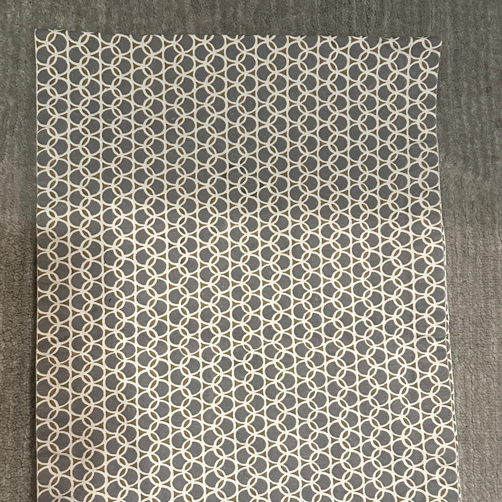 Gray and White Patterned table runner